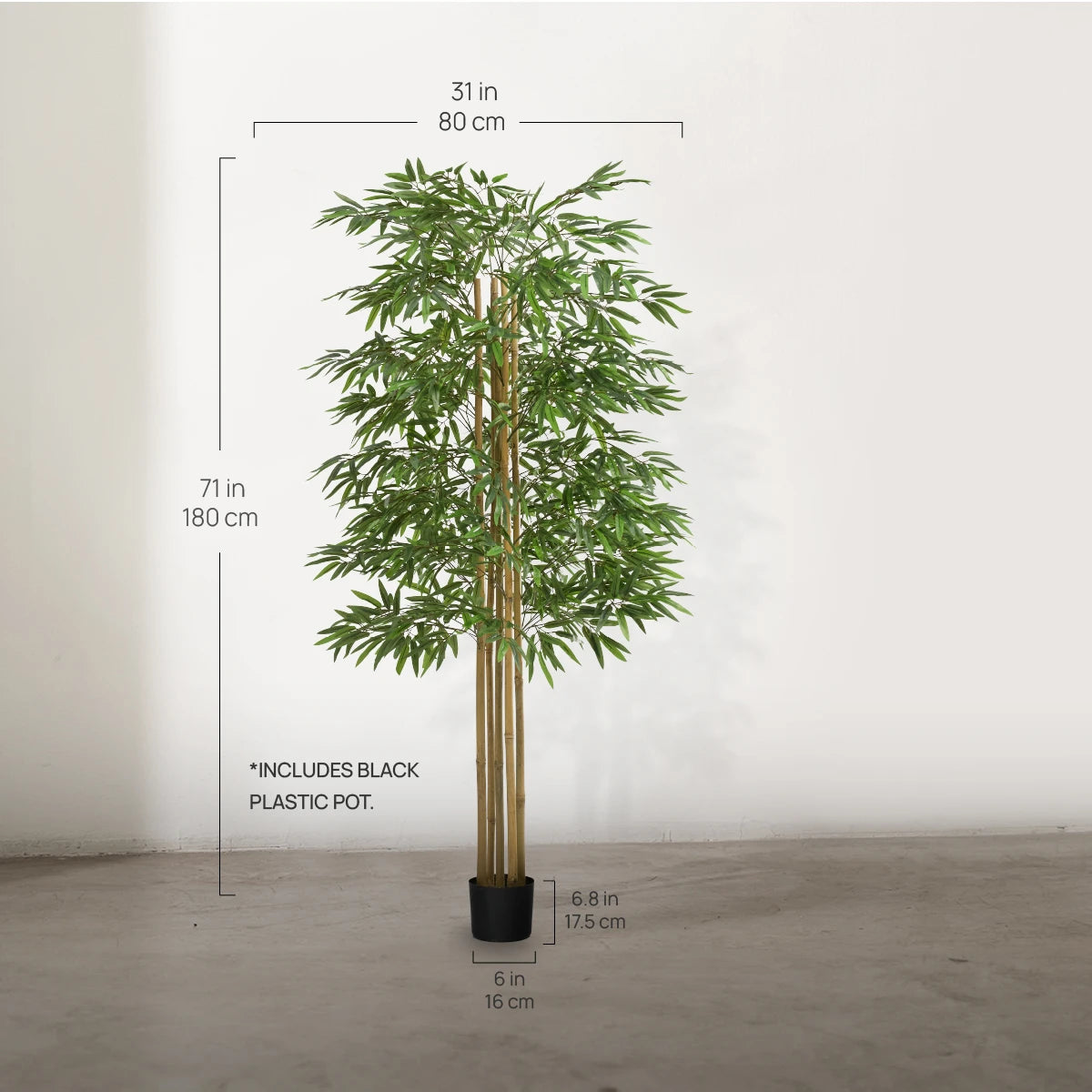 Artificial Bamboo Tree 6FT Measurements 