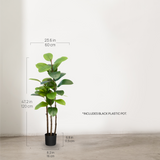 4FT Artificial Rubber Tree