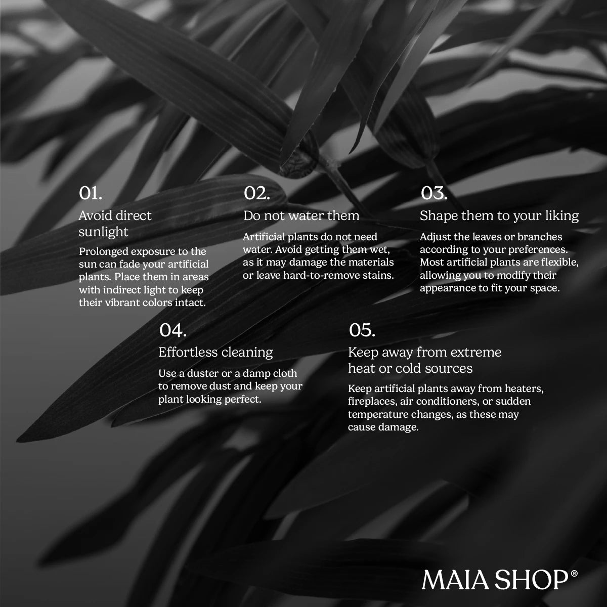 Minimal Artificial Bamboo Tree Tips