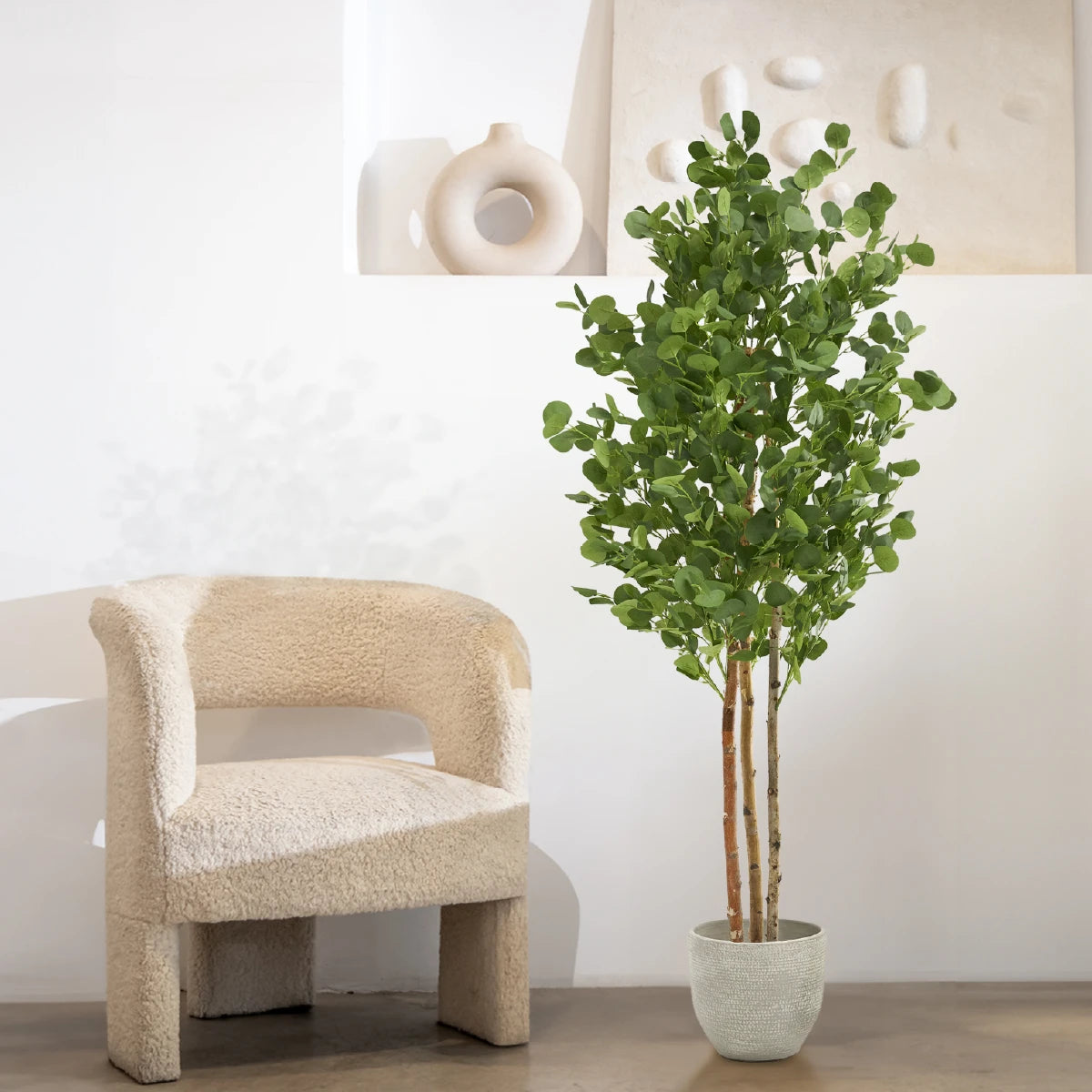 Tall Artificial Eucalyptus Tree